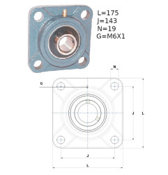 ZESPÓŁ ŁOŻYSKOWY  UCF 212 TIMKEN