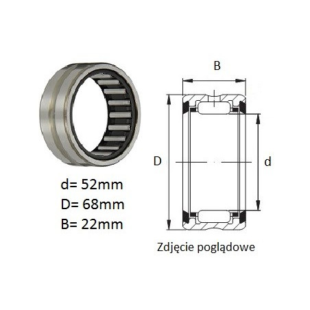 ŁOŻYSKO  IGIEŁKOWE RNA 4909