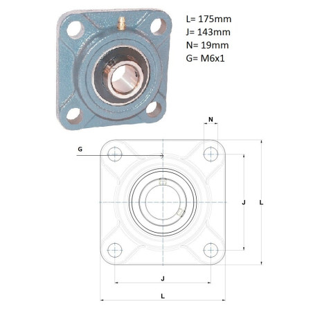 ZESPÓŁ ŁOŻYSKOWY  UCF 212 SNR 