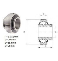 ŁOŻYSKO SAMONASTAWNE UC211-35     55.56x100x55.6/25