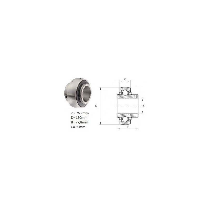 ŁOŻYSKO SAMONASTAWNE UC 215-48     76.2x130x77.8/30