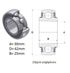 ŁOŻYSKO  Samonastawne z otworem stożkowym  UK 206 G2  GSH30RRB