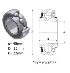 ŁOŻYSKO  Samonastawne z otworem stożkowym RHP/NSK 45X85X30-22