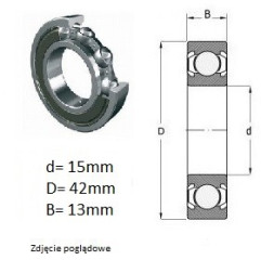ŁOŻYSKO  KULKOWE 6302 ZZ C3 SKF