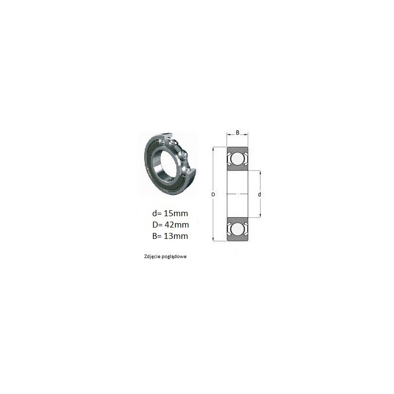 ŁOŻYSKO  KULKOWE 6302 ZZ C3 SKF