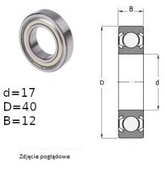 ŁOŻYSKO  KULKOWE 6203 ZZE C3 JAPAN 