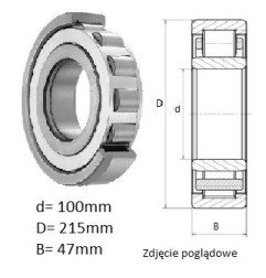ŁOŻYSKO  WALCOWE POPRZECZ. JEDNORZĘD. NU320WC3