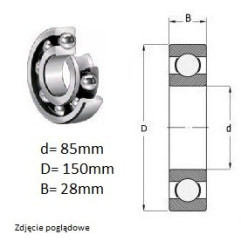 ŁOŻYSKO KULKOWE  6217