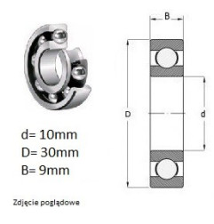 ŁOŻYSKO  KULKOWE 6222 2RS C3 CZECH