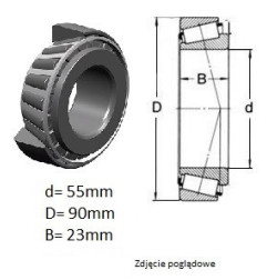 ŁOŻYSKO  STOŻKOWE 32011 AX  ZVL