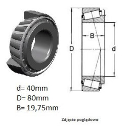 ŁOŻYSKO STOŻKOWE HR 30209 J