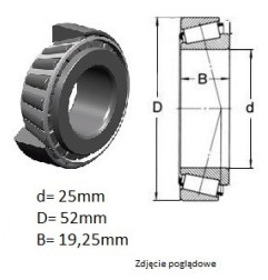 ŁOŻYSKO STOŻKOWE HR 32206 J