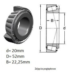 ŁOŻYSKO STOŻKOWE HR 32305 J