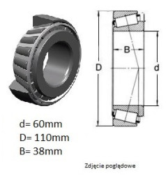 ŁOŻYSKO STOŻKOWE HR 33212 J