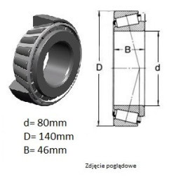 ŁOŻYSKO  STOŻKOWE HR 33216 J