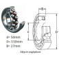 ŁOŻYSKO  KULKOWE WAHLIWE 1310C3