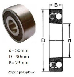 ŁOŻYSKO  KULKOWE WAHLIWE 2210K 2RS C3 TNG KOSZ POLIAMIDOWY