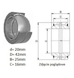 ŁOŻYSKO  PRZEGUBOWE GEG20/42/25-16