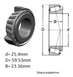 ŁOŻYSKO  STOŻKOWE LM84249/84210  CBK247  CZECH