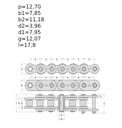 ŁAŃCUCH 08A-1  40-1R (op. 5m)