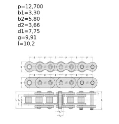 ŁAŃCUCH 081B-1   ROWEROWY (op. 5m)