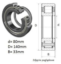 ŁOŻYSKO  WALCOWE POPRZECZ. JEDNORZĘD. KOSZ MOSIĘŻNY