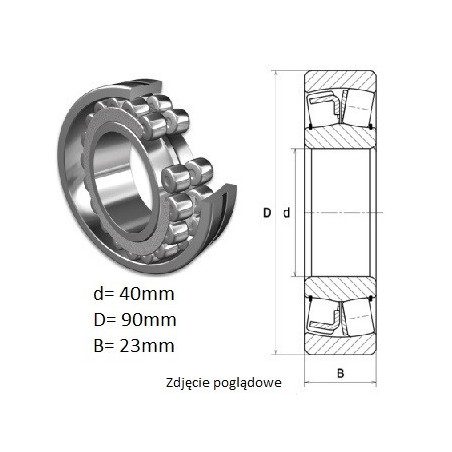 ŁOŻYSKO BARYŁKOWE 21308 EAE4 ( TEM. DO 200C )