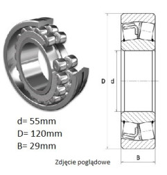 ŁOŻYSKO  BARYŁKOWE DWURZĘD. 21311EAKE4