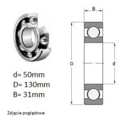 ŁOŻYSKO KULKOWE 6410 ZVL