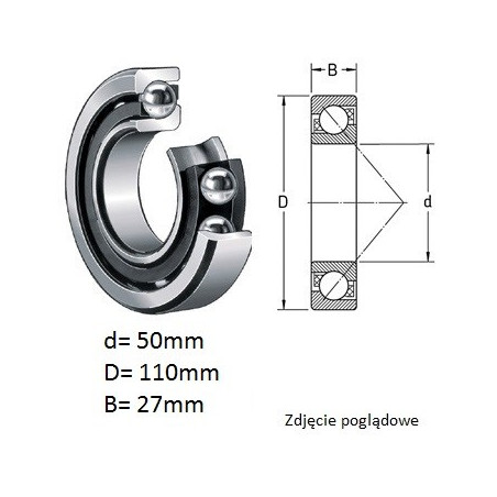 ŁOŻYSKO SKOŚNE JEDNORZĘDOWE 7318 B XL MP , KOSZ MOSIĘŻNY
