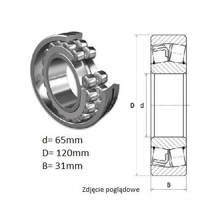 ŁOŻYSKO  BARYŁKOWE 22213 K E1 XL
