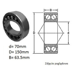 ŁOŻYSKO  KULKOWE SKOŚNE DWURZĘD. 5314