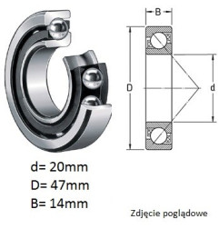 ŁOŻYSKO  KULKOWE SKOŚNE, parowane precyzyjne-2szt.komplet