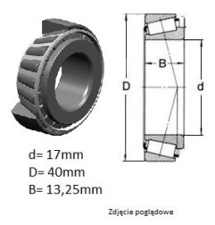 ŁOŻYSKO  STOŻKOWE 30203 A *
