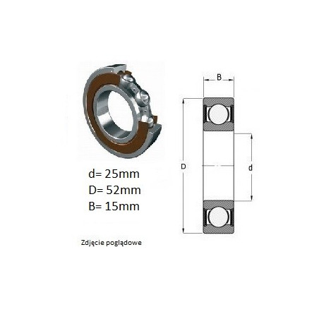 ŁOŻYSKO  KULKOWE 6205 2RS *