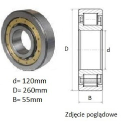 ŁOŻYSKO  WALCOWE NJ 2206EM C3 FBJ