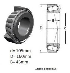 ŁOŻYSKO  STOŻKOWE 33021 