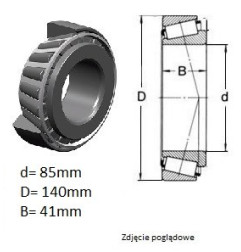 ŁOŻYSKO  STOŻKOWE 33117 
