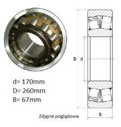 ŁOŻYSKO  BARYŁKOWE 23034 E1A XL M  kosz mosiężny