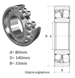 ŁOŻYSKO  BARYŁKOWE 22216 E1 XL
