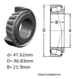 ŁOŻYSKO  STOŻKOWE 4T 386A/382A 