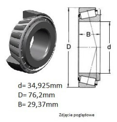 ŁOŻYSKO  STOŻKOWE 31593/31520 