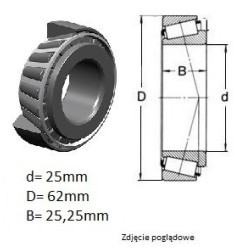 ŁOŻYSKO  STOŻKOWE 32305 A 