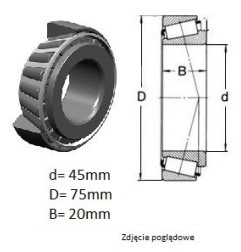 ŁOŻYSKO  STOŻKOWE 32009  CZECH 