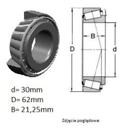 ŁOŻYSKO  STOŻKOWE 32206  CZECH 