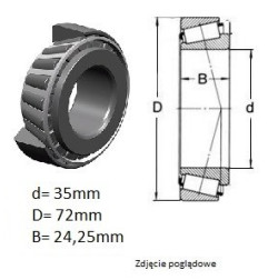 ŁOŻYSKO  STOŻKOWE 32207  CZECH 