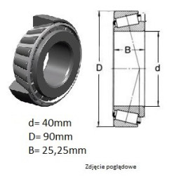ŁOŻYSKO  STOŻKOWE 31308 