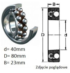 ŁOŻYSKO  KULKOWE WAHLIWE 2208 GK  JAPAN 