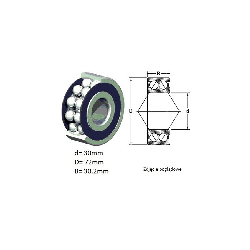 ŁOŻYSKO  KULK SKOŚ DWURZĘD. 5306 2RSC3 CZECH 