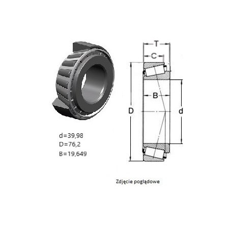 ŁOŻYSKO  STOŻKOWE 4T-28156/28300 NTN 